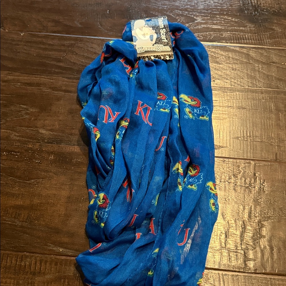 Blue KU Jayhawks Scarf
